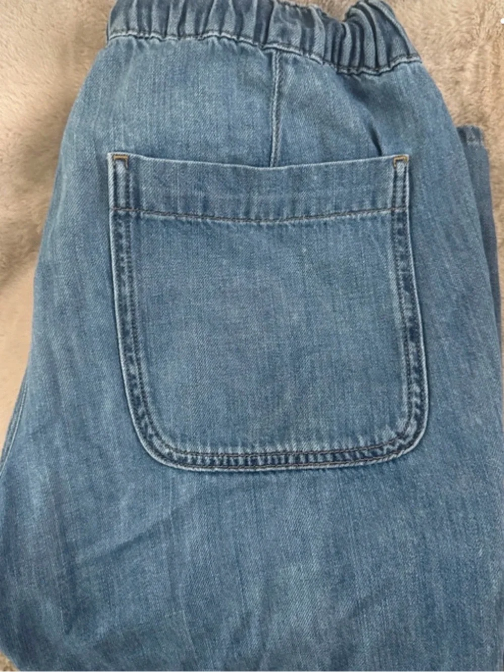 J. Crew Light Blue Denim Ankle Crop Jeans with Drawstring